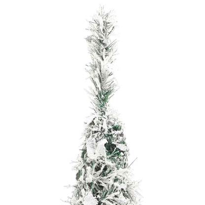 Artificial Christmas Tree Green and white PVC, metal 59 in