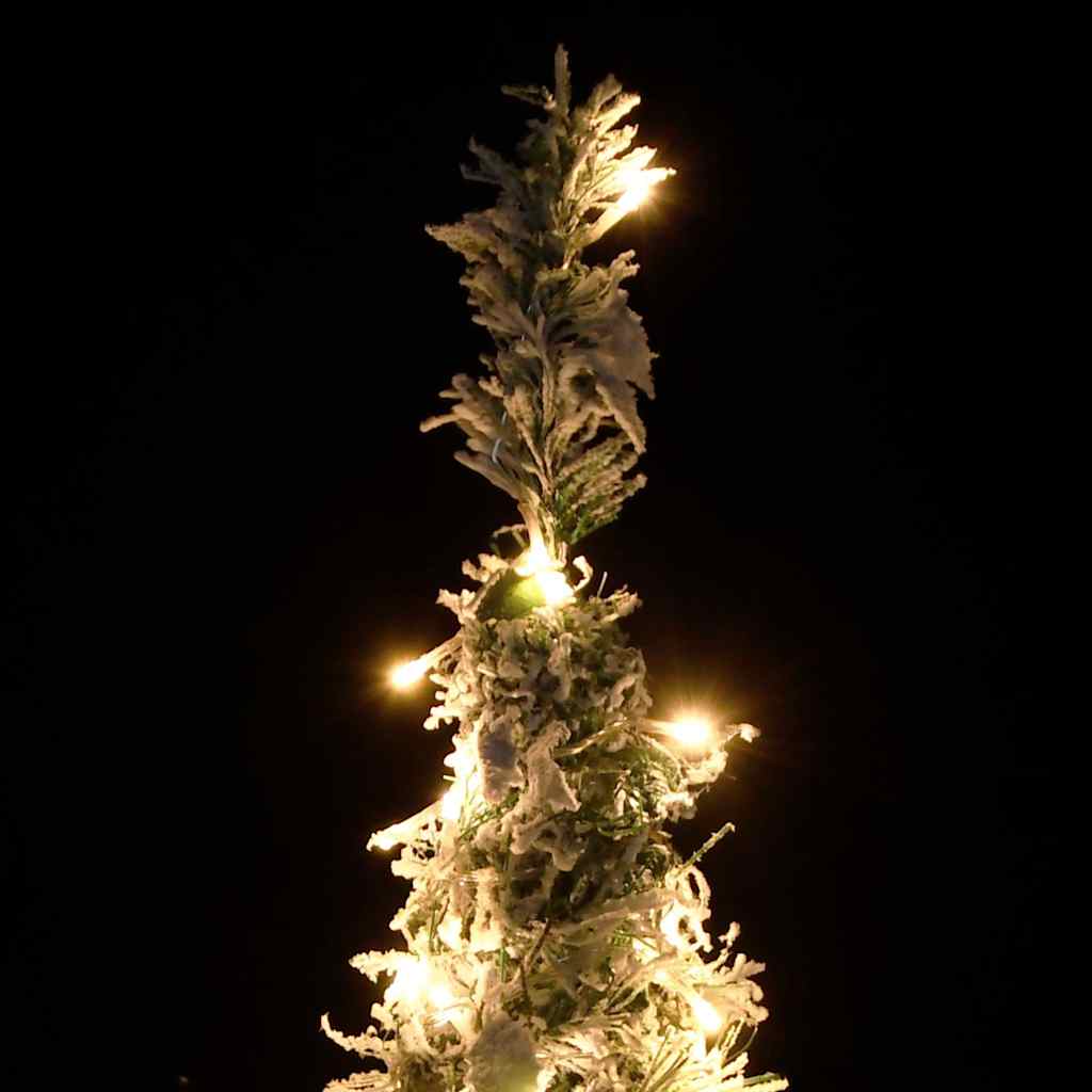 Artificial Christmas Tree Green and white PVC and metal Tall