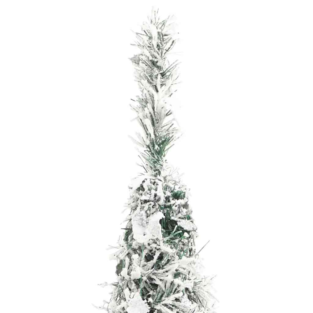 Artificial Christmas Tree Green and white PVC and metal Tall