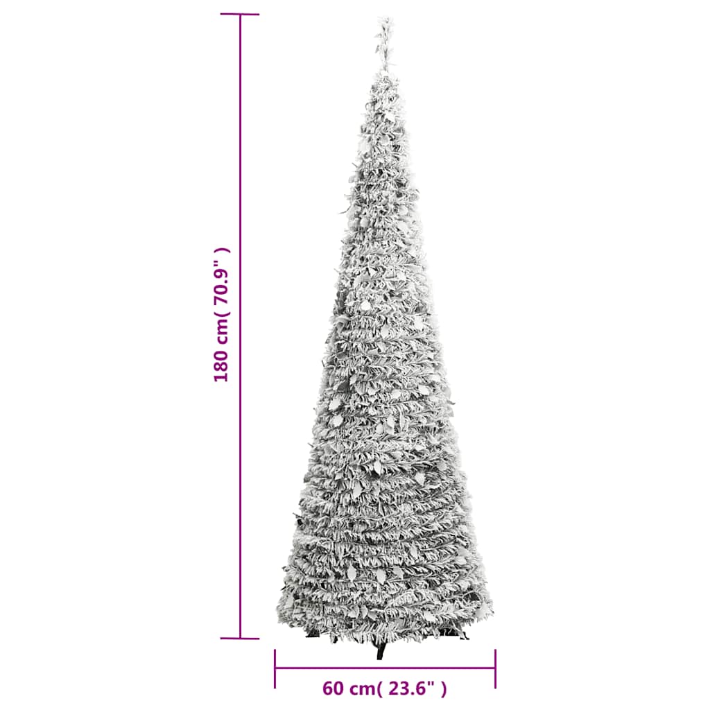 Artificial Christmas Tree Green and white PVC and metal Tall