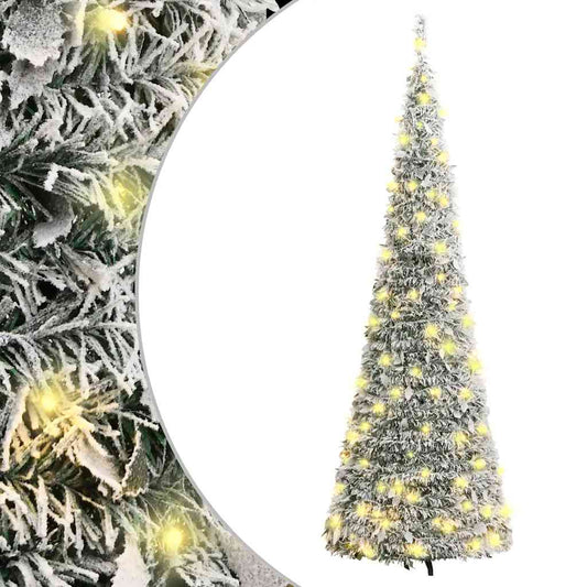 Artificial Christmas Tree Green and white PVC, metal 82.7 in