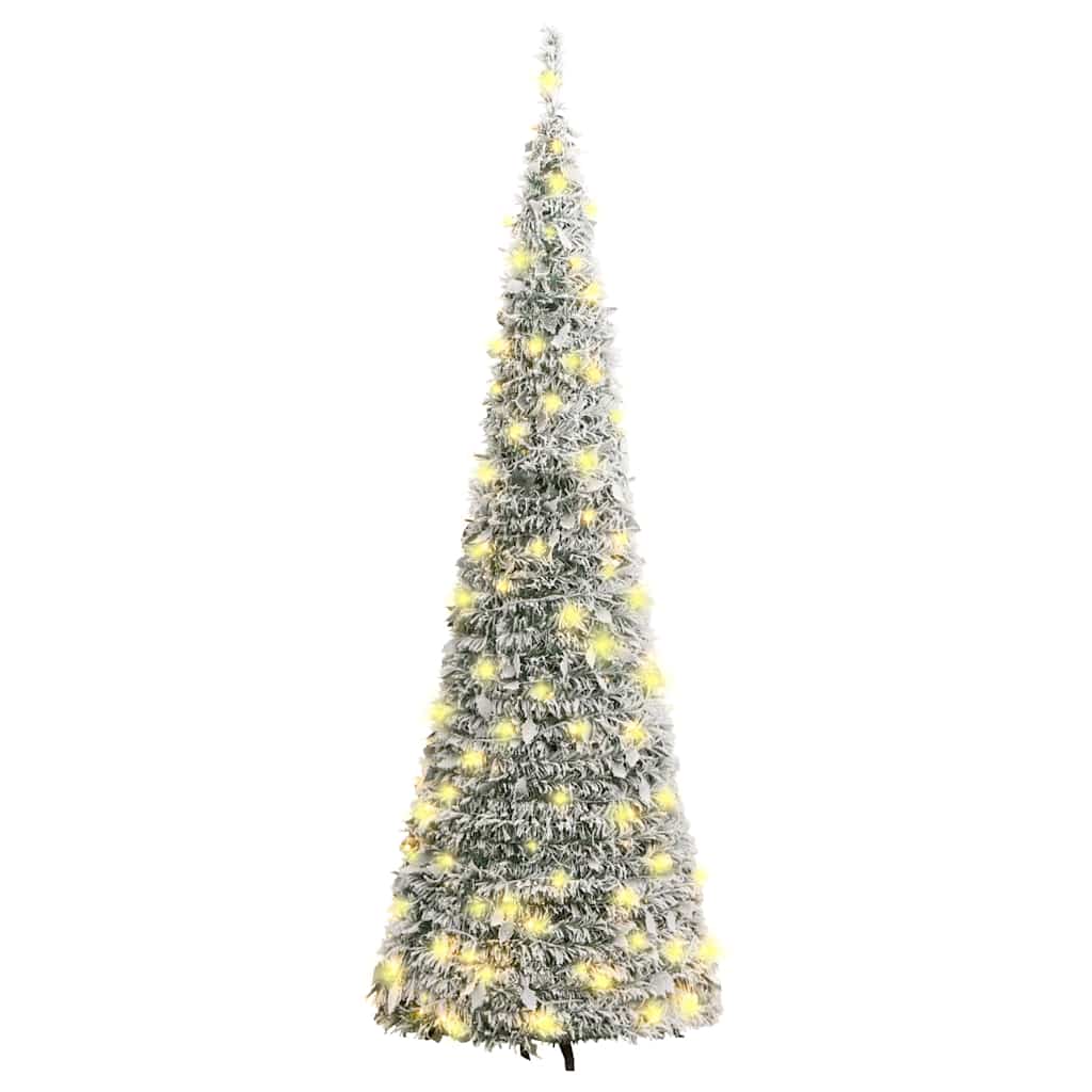Artificial Christmas Tree Green and white PVC, metal 82.7 in