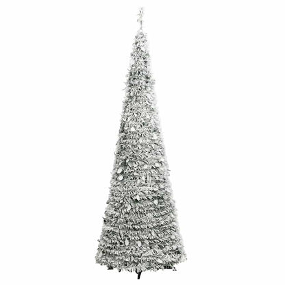 Artificial Christmas Tree Green and white PVC, metal 82.7 in