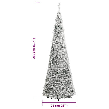 Artificial Christmas Tree Green and white PVC, metal 82.7 in