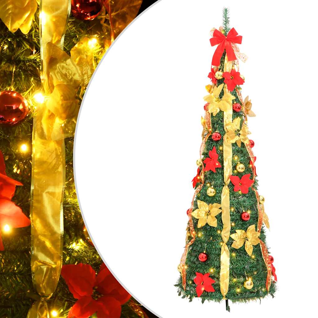 Artificial Christmas Tree Green PVC, metal 59.1 in Collapsible