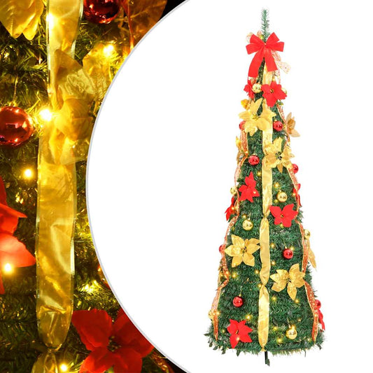Artificial Christmas Tree Green PVC, metal 59.1 in Collapsible
