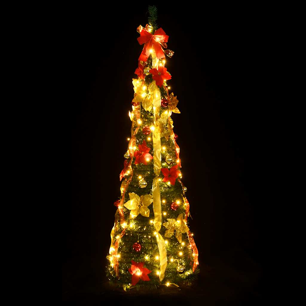 Artificial Christmas Tree Green PVC, metal 59.1 in Collapsible