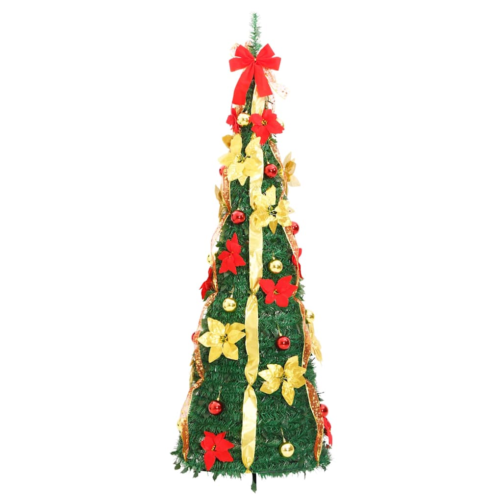 Artificial Christmas Tree Green PVC, metal 59.1 in Collapsible