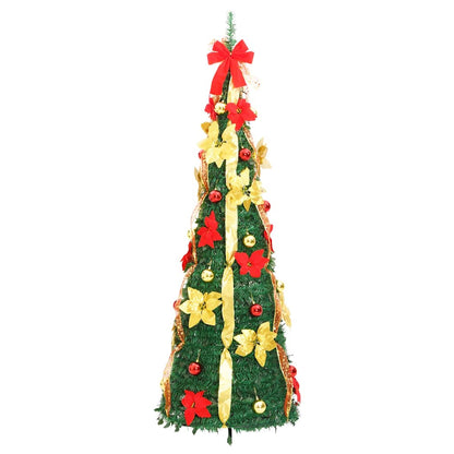 Artificial Christmas Tree Green PVC, metal 59.1 in Collapsible