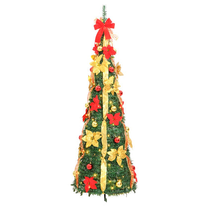 Artificial Christmas Tree Green and warm white PVC, Metal 70.9 in