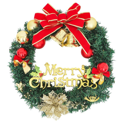 Christmas Wreath Green PVC 23.6 in Decorative Inlays