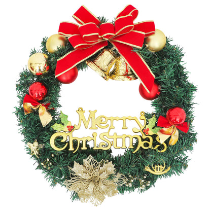 Christmas Wreath Green PVC 23.6 in Decorative Inlays