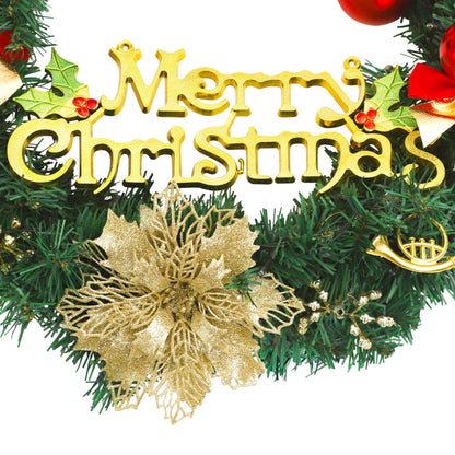 Christmas Wreath Green PVC 23.6 in Decorative Inlays