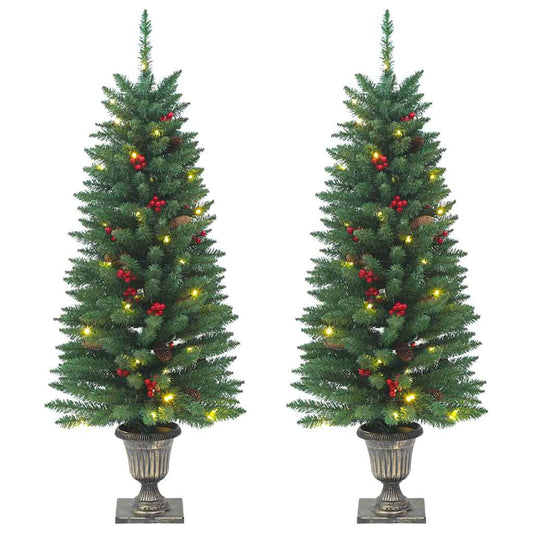 Artificial Christmas Tree Green PVC, Metal 47.2 in tall