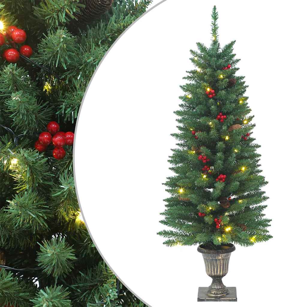 Artificial Christmas Tree Green PVC, Metal 47.2 in tall