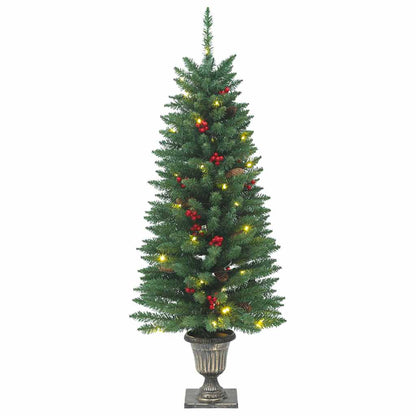 Artificial Christmas Tree Green PVC, Metal 47.2 in tall