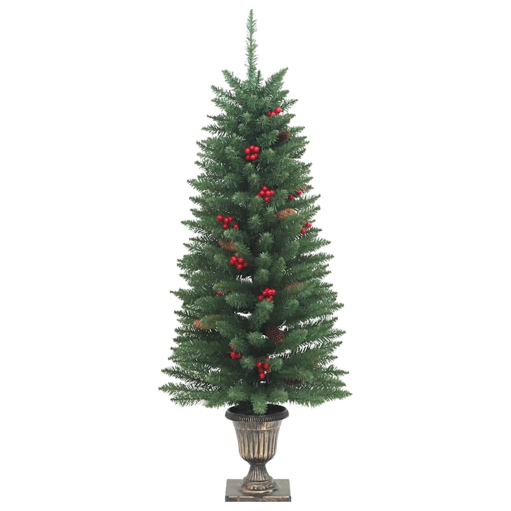 Artificial Christmas Tree Green PVC, Metal 47.2 in tall