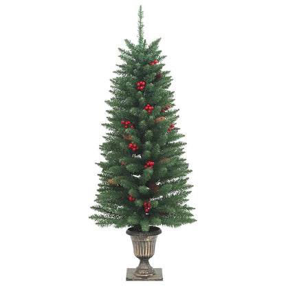 Artificial Christmas Tree Green PVC, Metal 47.2 in tall