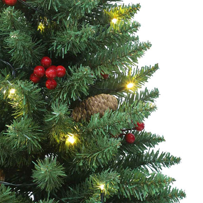 Artificial Christmas Tree Green PVC, Metal 47.2 in tall