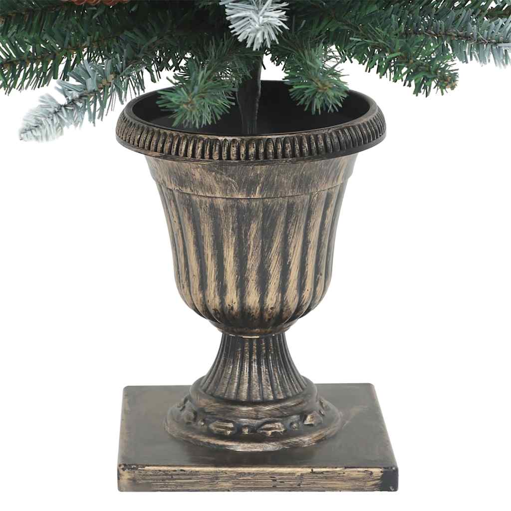 Artificial Christmas Tree Green and White PVC, Metal 47.2 in