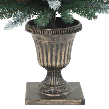 Artificial Christmas Tree Green and White PVC, Metal 47.2 in