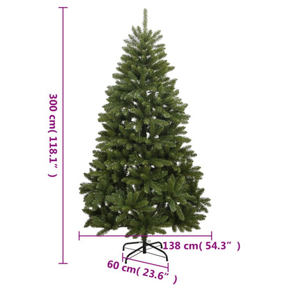Artificial Hinged Christmas Tree with Stand Green 118.1"