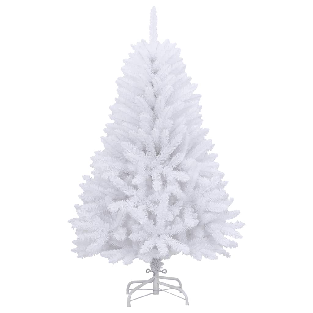 Artificial Hinged Christmas Tree with Stand White 59.1"