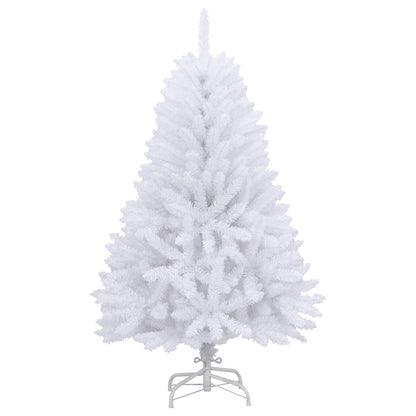 Artificial Hinged Christmas Tree with Stand White 59.1"