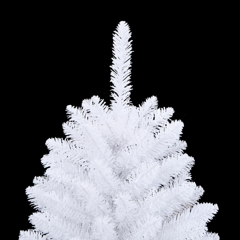 Artificial Hinged Christmas Tree with Stand White 59.1"
