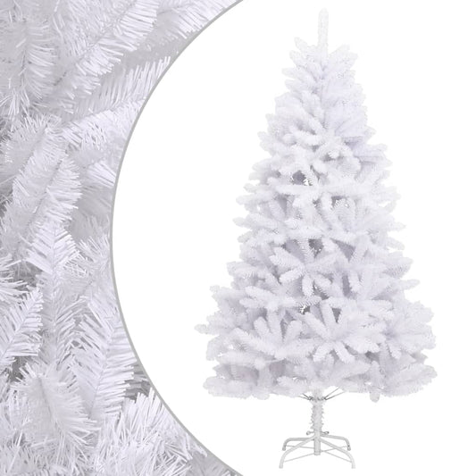 Artificial Hinged Christmas Tree with Stand White 106.3"