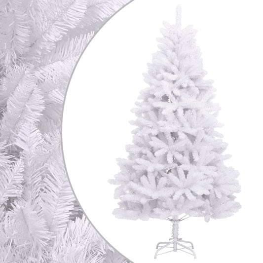 Artificial Hinged Christmas Tree with Stand White 118.1"