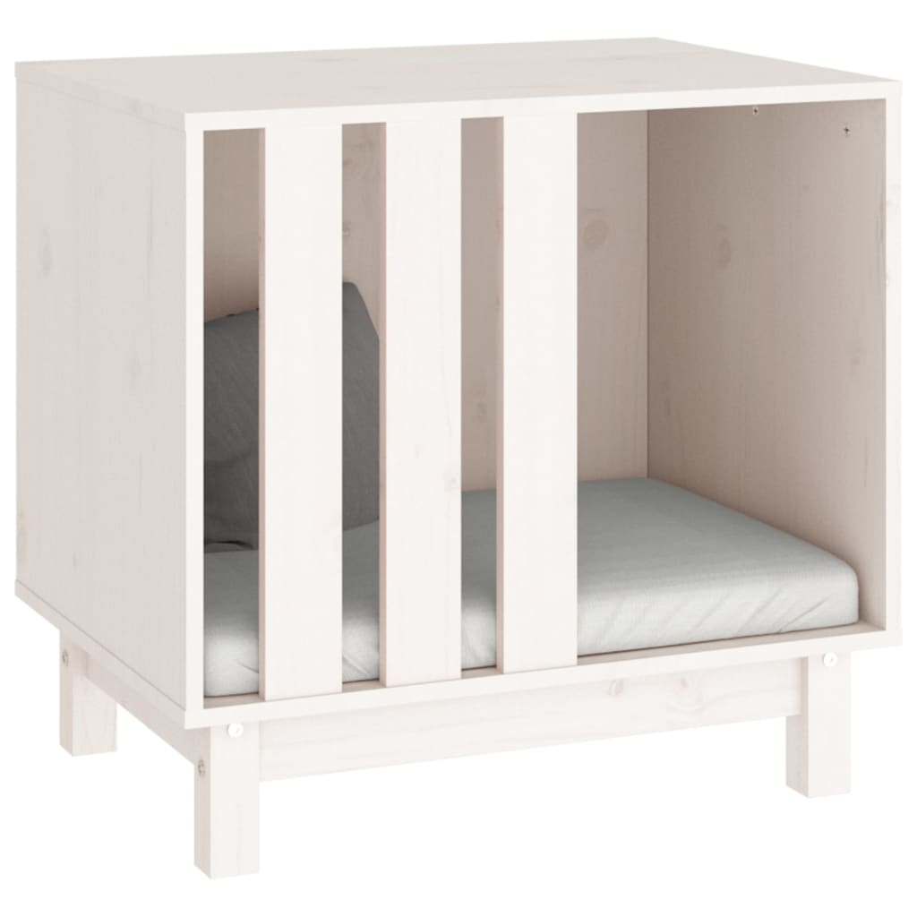 Dog House White Solid Pine Wood 23.6 x 17.7 x 22.4 in Durable