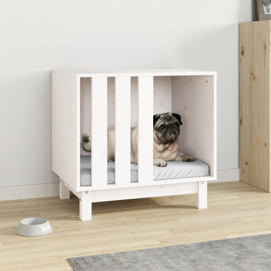 Dog House White Solid Pine Wood 23.6 x 17.7 x 22.4 in Durable