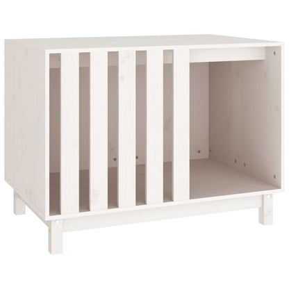Dog House White Solid Pine Wood 35.4 x 23.6 x 26.4 in Durable