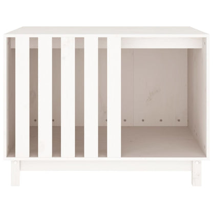 Dog House White Solid Pine Wood 35.4 x 23.6 x 26.4 in Durable