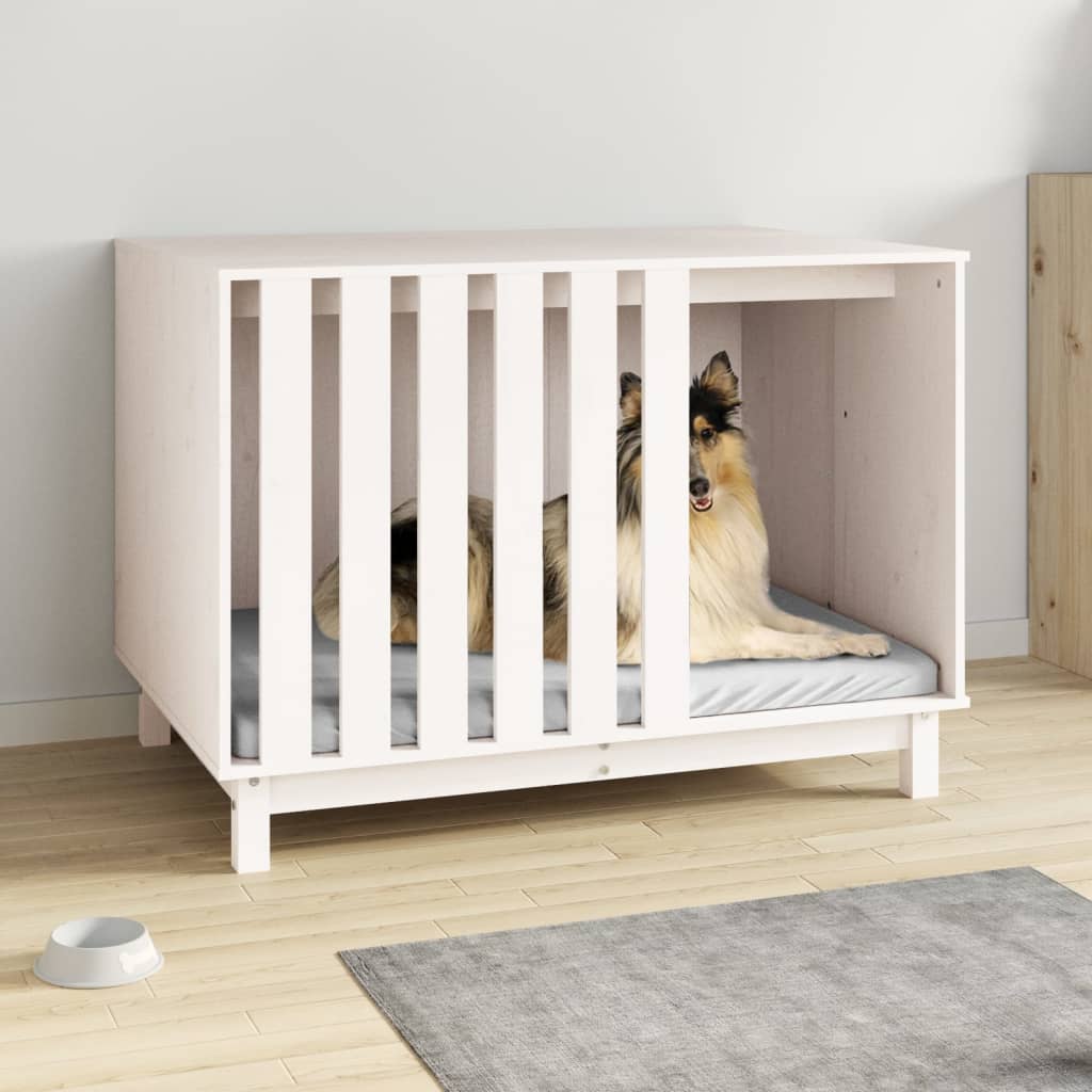Dog House White Solid pine wood Medium Durable Dog House