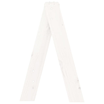 Stool Set of 2 White Solid Pine Wood Medium Durable Stool