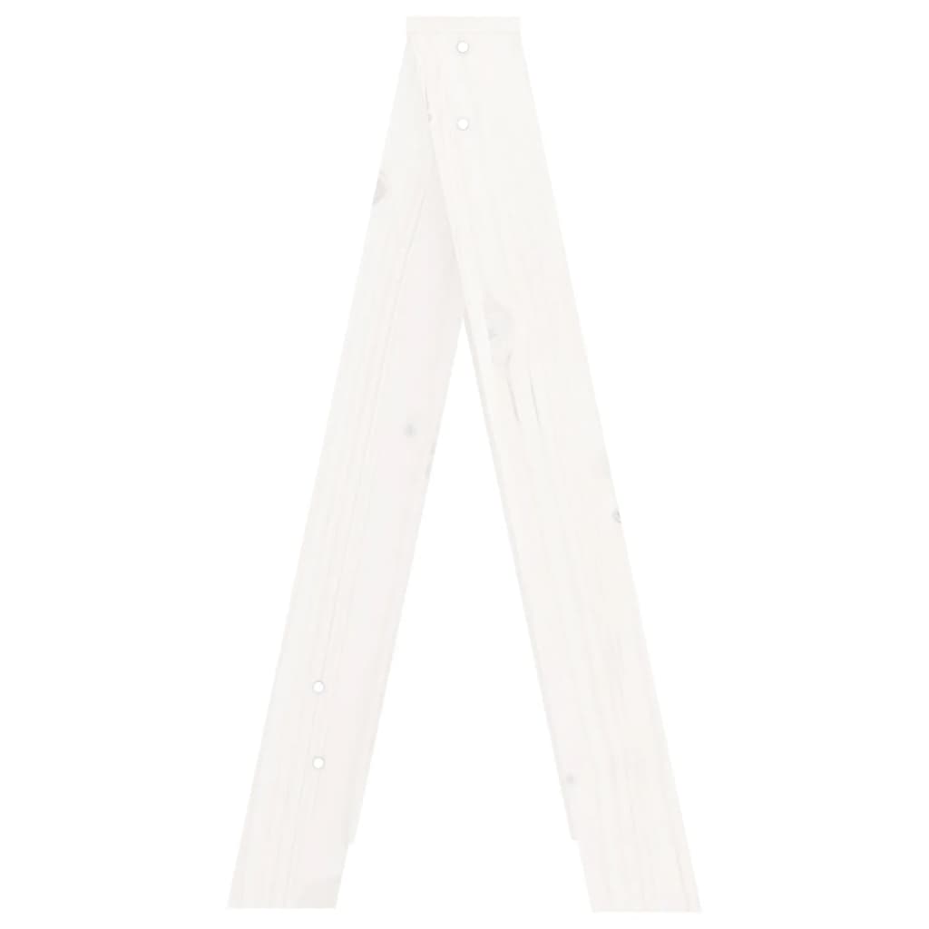 Stool Set of 2 White Solid pine wood Standard Durable Stool