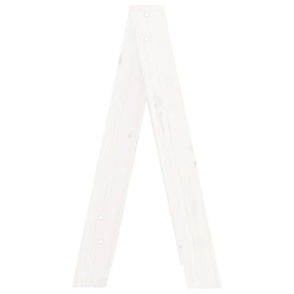 Stool Set of 2 White Solid pine wood Standard Durable Stool