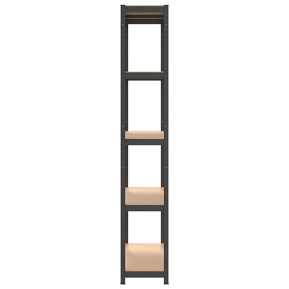 5-Layer Shelves 2 pcs Anthracite Steel&Engineered Wood