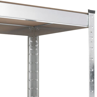 5-Layer Shelves 3 pcs Silver Steel&Engineered Wood