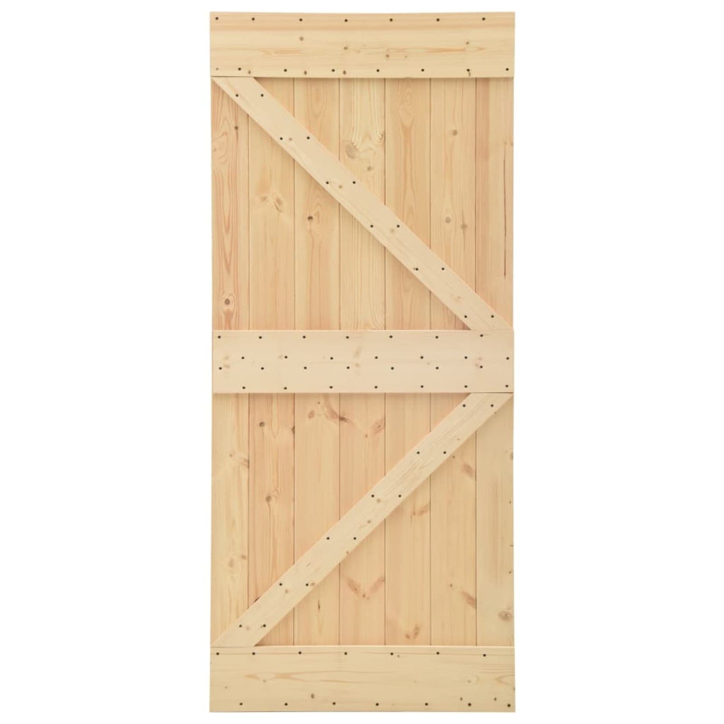 Door NARVIK Natural 31.50 x 82.68 in Solid Pine Wood