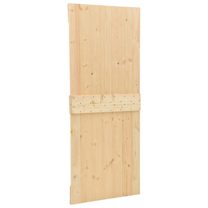 Door NARVIK Natural 35.43 x 82.68 in Solid Pine Wood