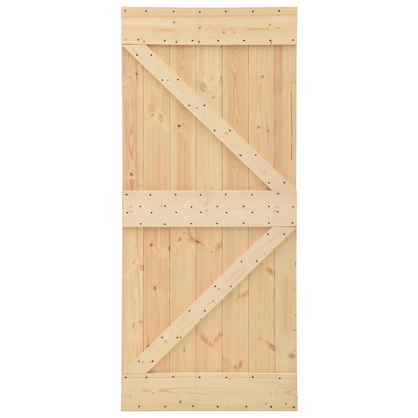 Door NARVIK Natural 35.43 x 82.68 in Solid Pine Wood