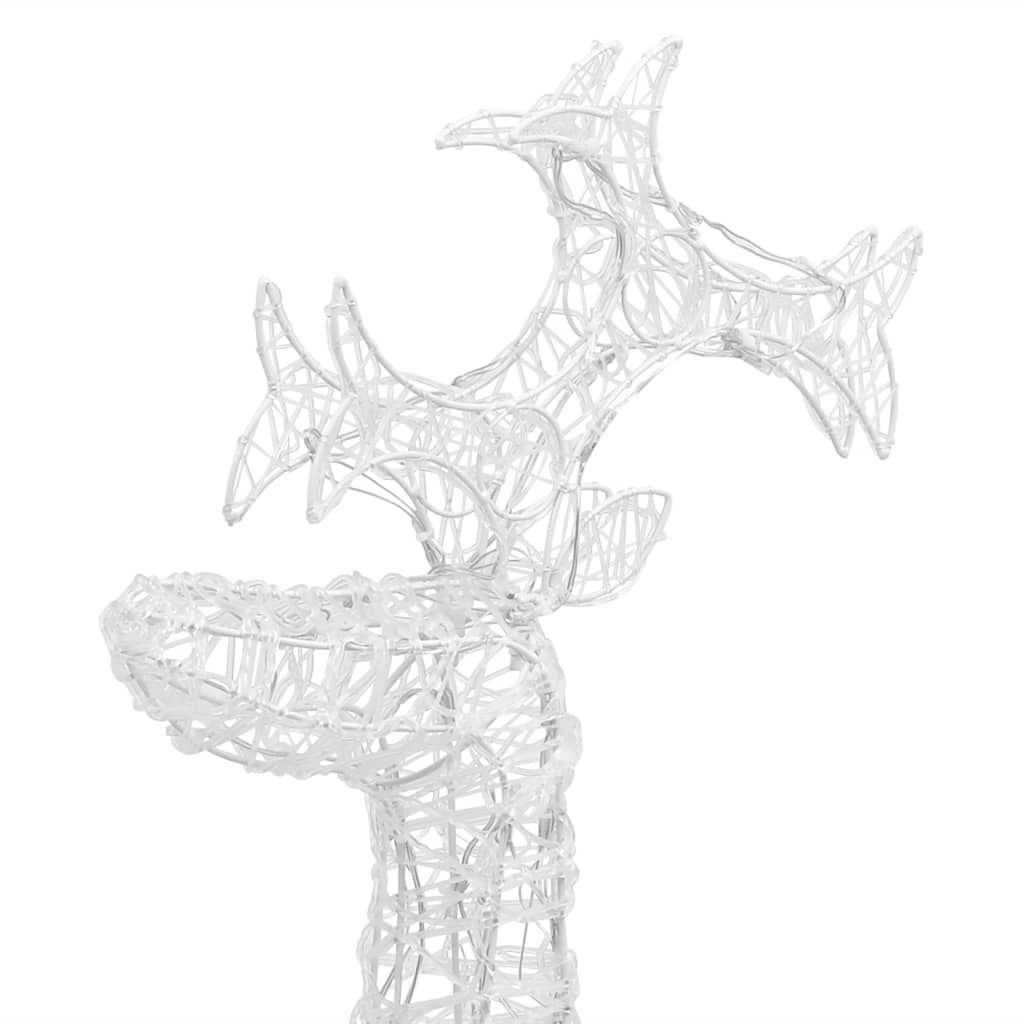 Reindeer Christmas Decorations 3 pcs 23.6"x6.3"x39.4" Acrylic