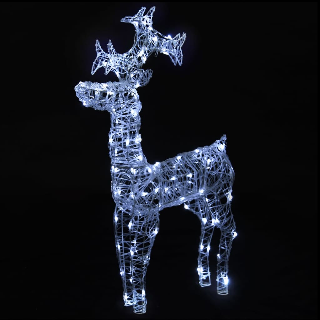 Reindeer Christmas Decorations 3 pcs 23.6"x6.3"x39.4" Acrylic