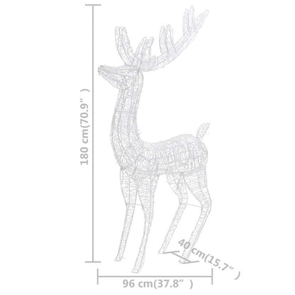 XXL Acrylic Christmas Reindeers 250 LED 2 pcs 70.9" Blue