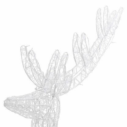 XXL Acrylic Christmas Reindeers 250 LED 3 pcs 70.9" Blue