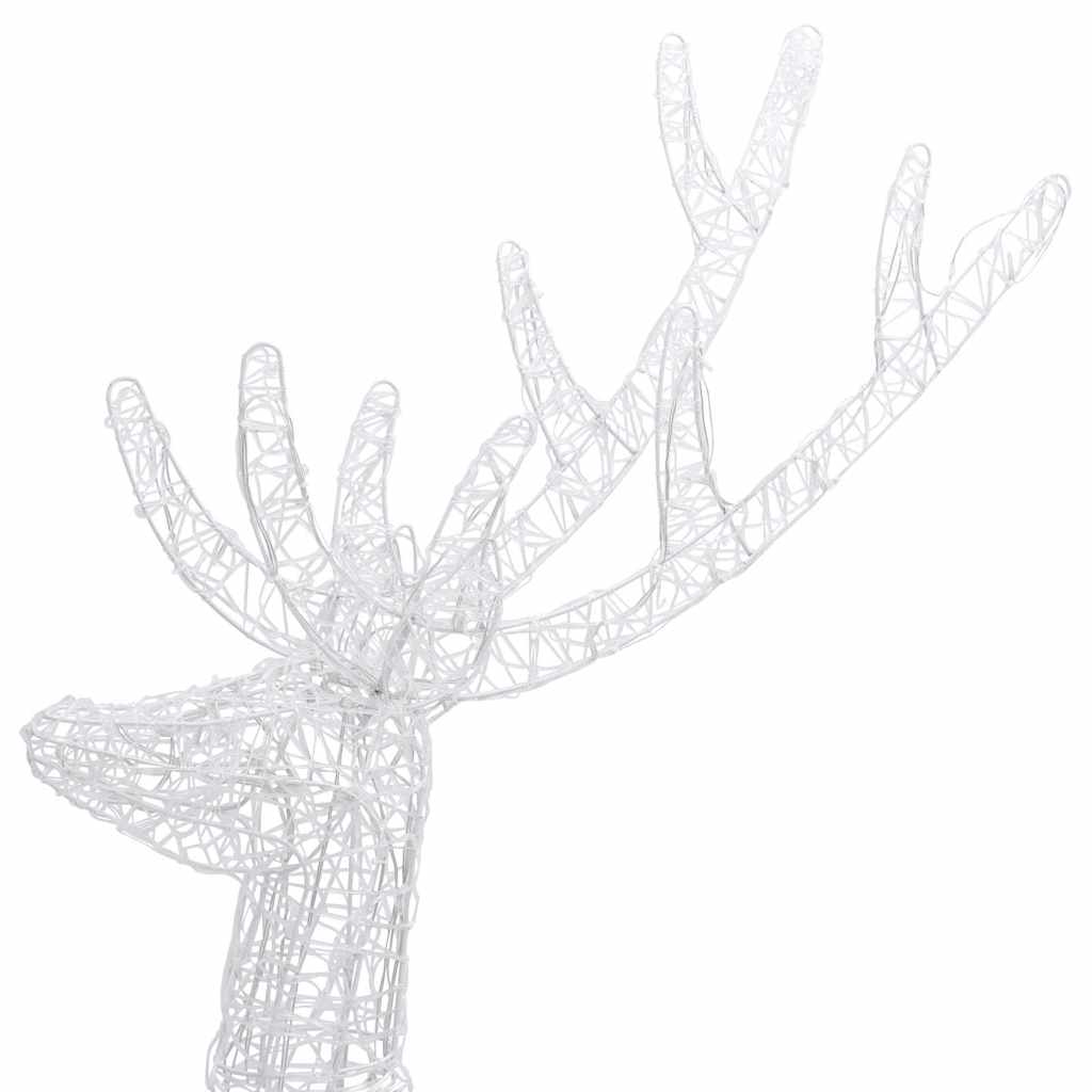 XXL Acrylic Christmas Reindeers 250 LED 3 pcs 70.9" Multicolor