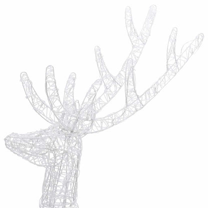XXL Acrylic Christmas Reindeers 250 LED 3 pcs 70.9" Multicolor